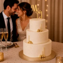 Topper personalizado iniciales pareja de novios