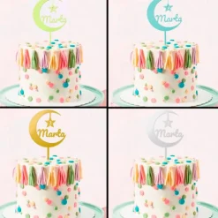 Topper personalizado luna nombre y edad