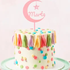Topper personalizado luna nombre y edad