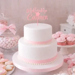 Topper personalizado Mi Bautizo nombre