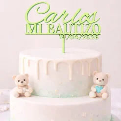 Topper personalizado Mi Bautizo nombre y fecha