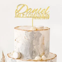 Topper personalizado Mi Primera Comunión nombre y fecha