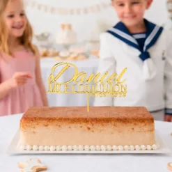 Topper personalizado Mi Primera Comunión nombre y fecha