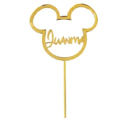 Topper personalizado para tartas Mickey Mousse (12 cm)