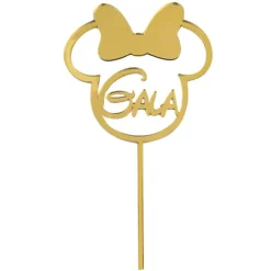 Topper personalizado para tartas Minnie Mousse (12 cm)