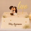 Topper personalizado tartas de cumpleaños número Two