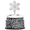 Topper plateado copo de nieve 6,5 cm - Dekora