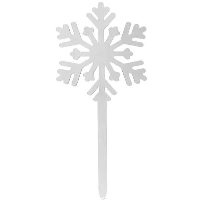 Topper plateado copo de nieve 6,5 cm - Dekora