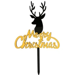 Topper reno Merry Christmas 10,5 cm - Dekora
