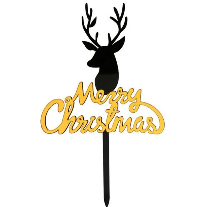Topper reno Merry Christmas 10,5 cm - Dekora