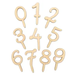 Toppers de madera números (10) - ScrapCooking