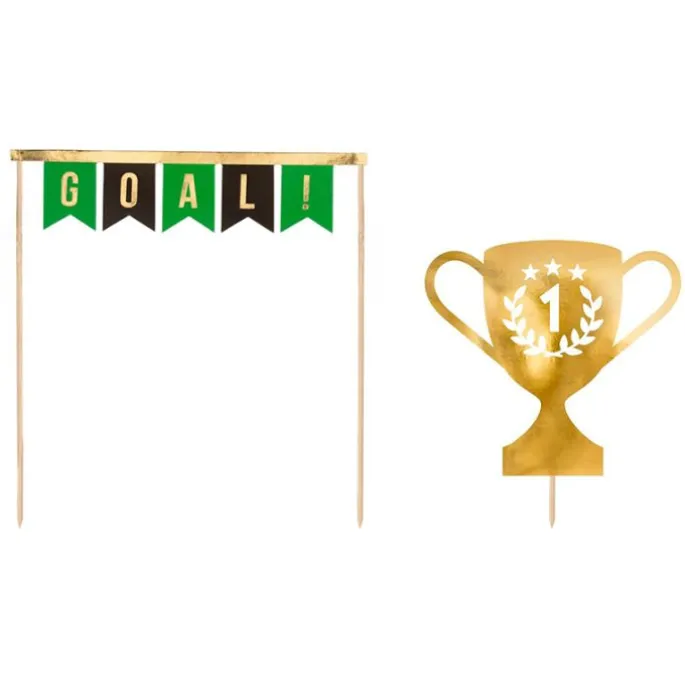 Toppers fútbol dorados (2) - PartyDeco