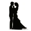 Topper silueta pareja de novios con bebé 18,5 cm - Dekora