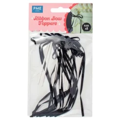 Toppers lazos negros para tartas coquette y cupcakes (8) - PME