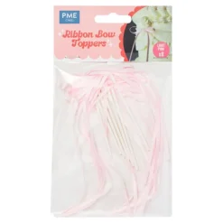 Toppers lazos rosas claros para tartas coquette y cupcakes (8) - PME