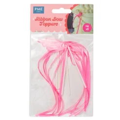 Toppers lazos rosas para tartas coquette y cupcakes (8) - PME
