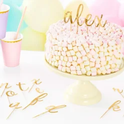 Toppers letras alfabeto doradas (53) - PartyDeco
