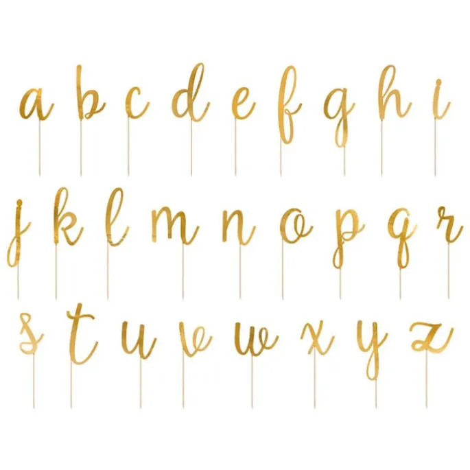 Toppers letras alfabeto doradas (53) - PartyDeco