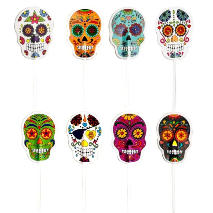Toppers para cupcakes calaveras catrinas Halloween (16) - Dekora