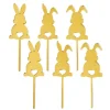 Toppers para cupcakes conejos de Pascua 6 cm (6)