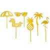 Toppers para cupcakes dorados playa 4 cm (6)