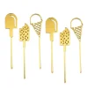 Toppers para cupcakes dorados helados 4 cm (6)