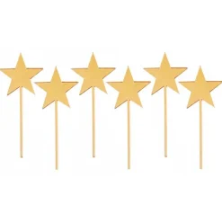 Toppers para cupcakes dorados estrellas 4 cm (6)