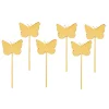 Toppers para cupcakes dorados mariposas 4 cm (6)