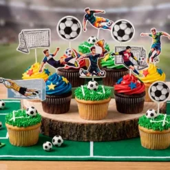 Toppers para cupcakes fútbol (16) - Dekora