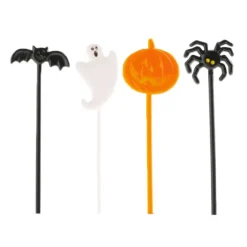 Toppers para cupcakes murciélago, araña, calabaza y fantasma Halloween (8) - Dekora