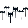 Toppers para cupcakes negros Batman y murciélagos 4 cm (6)