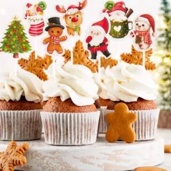 Toppers para cupcakes personajes Navidad (16) - Dekora
