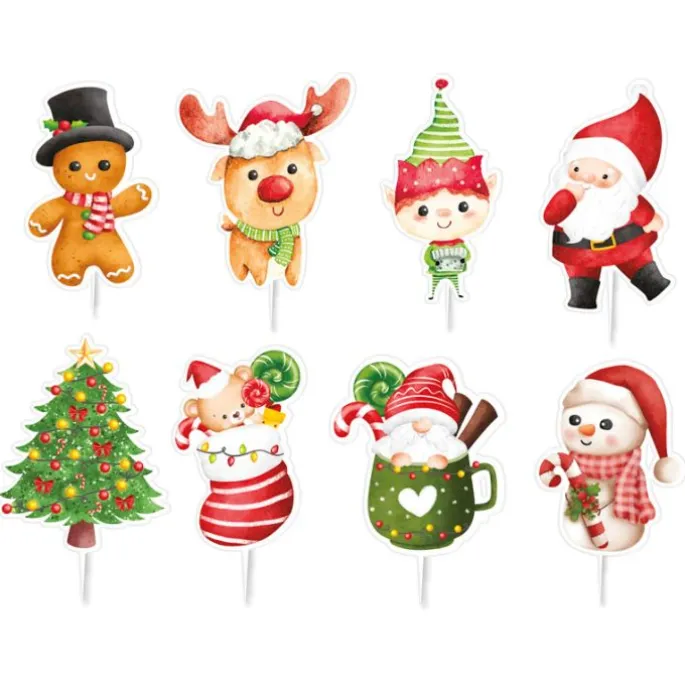 Toppers para cupcakes personajes Navidad (16) - Dekora