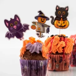 Toppers para cupcakes personajes Halloween (16) - Dekora