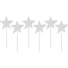 Toppers para cupcakes plateados estrellas 4 cm (6)
