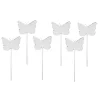 Toppers para cupcakes plateados mariposas 4 cm (6)