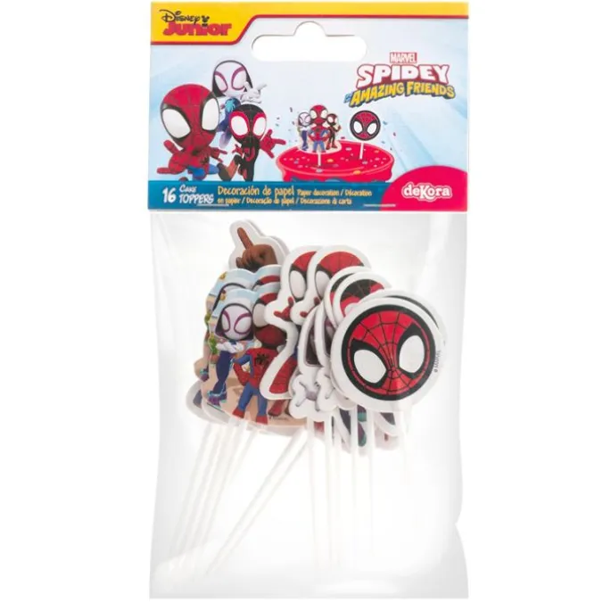 Toppers para cupcakes Spiderman Spidey (16) - Dekora