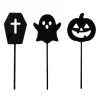 Toppers para tartas ataúd, fantasma y calabaza de Halloween 6 cm (3)