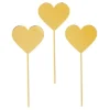 Toppers para tartas dorados Corazones 6 cm (3)