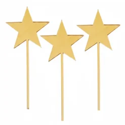 Toppers para tartas dorados Estrellas 6 cm (3)