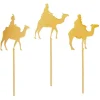 Toppers para tartas dorados Reyes Magos 6 cm (3)