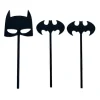Toppers para tartas negros Batman y murciélagos 6 cm (3)