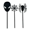 Toppers para tartas negros Spiderman, arañas y telas 6 cm (3)