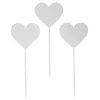 Toppers para tartas plateados Corazones 6 cm (3)