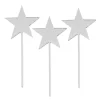 Toppers para tartas plateados estrellas 6 cm (3)