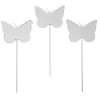 Toppers para tartas plateados Mariposas 6 cm (3)