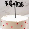 Topper Te quiero mucho negro 15 cm - Dekora