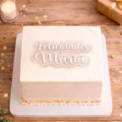 Topper transparente Nombre o Texto Personalizado - 2 líneas