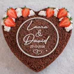 Topper transparente personalizado Boda nombres y fecha