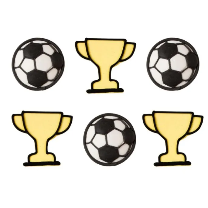 Trofeos y balones de fútbol de azúcar (6) - Sin gluten - Decora
